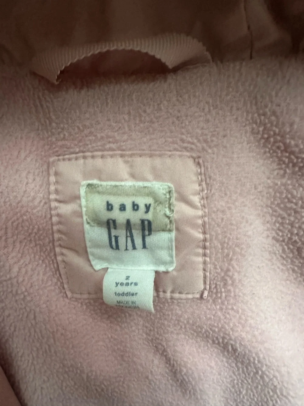 GAP Kids Hooded Puffer Jacket in Pale Pink